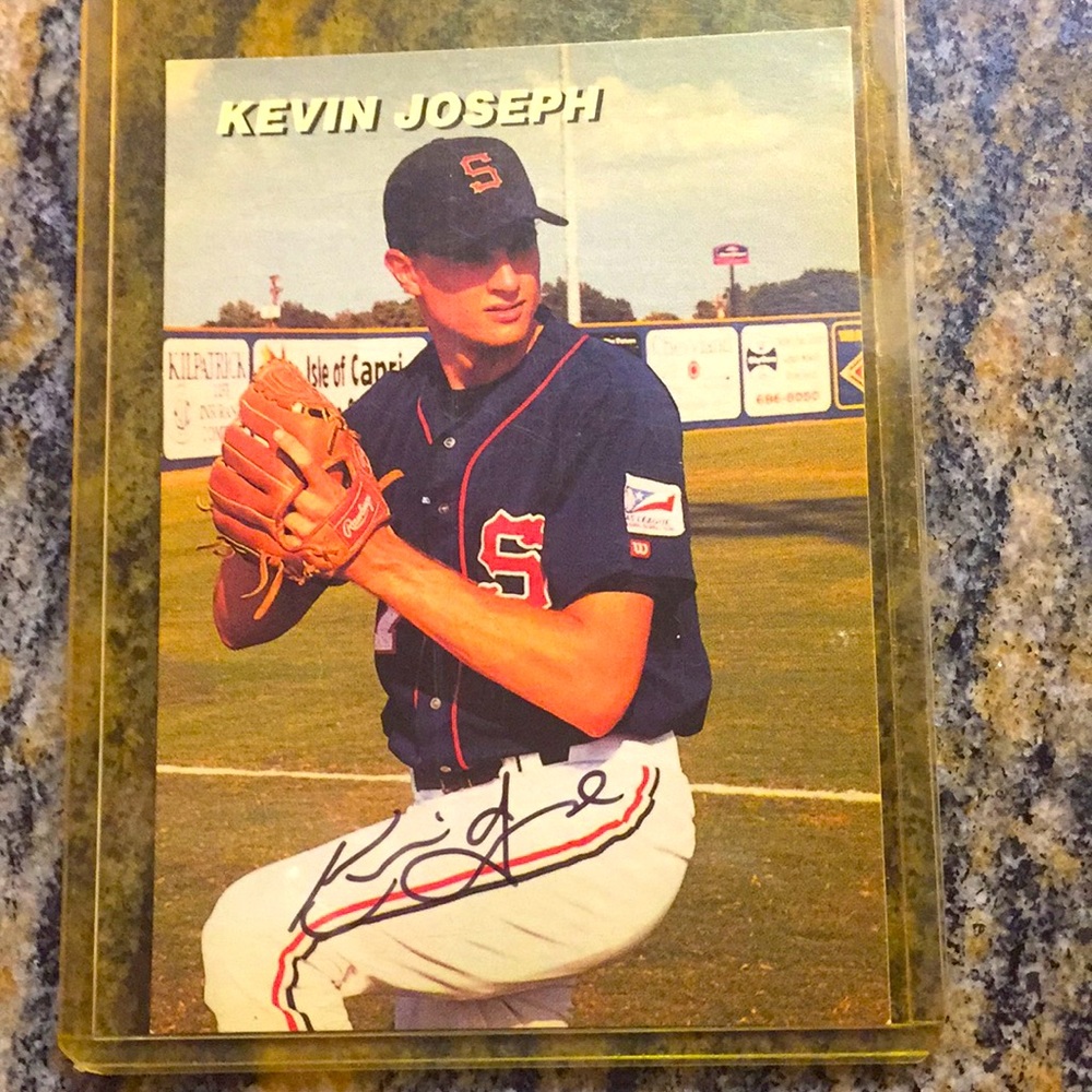 Kevin Joseph signed baseball card